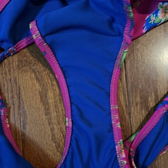 Hollister | Tropical Hawaiian Pink Bikini Size M-top L-bottom Swim Beach Pool - Picture 4 of 9